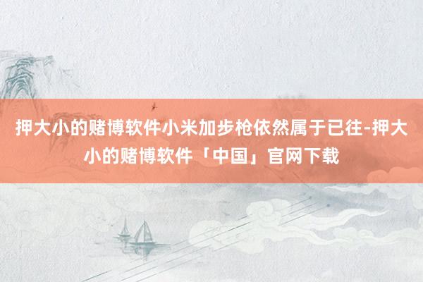 押大小的赌博软件小米加步枪依然属于已往-押大小的赌博软件「中国」官网下载