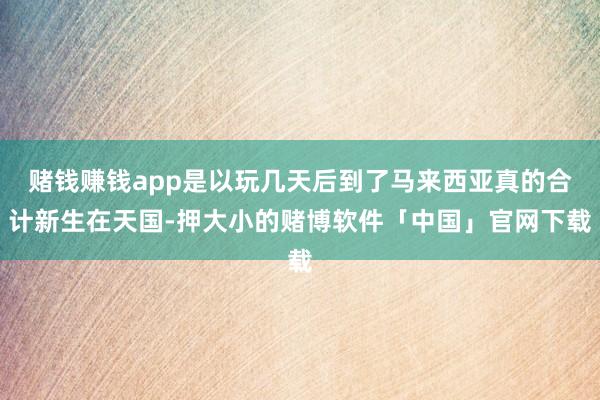 赌钱赚钱app是以玩几天后到了马来西亚真的合计新生在天国-押大小的赌博软件「中国」官网下载