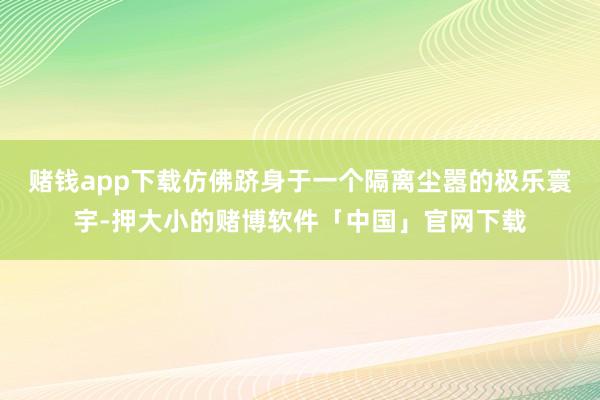 赌钱app下载仿佛跻身于一个隔离尘嚣的极乐寰宇-押大小的赌博软件「中国」官网下载