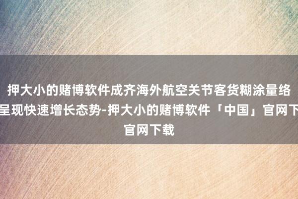 押大小的赌博软件成齐海外航空关节客货糊涂量络续呈现快速增长态势-押大小的赌博软件「中国」官网下载