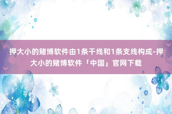 押大小的赌博软件由1条干线和1条支线构成-押大小的赌博软件「中国」官网下载