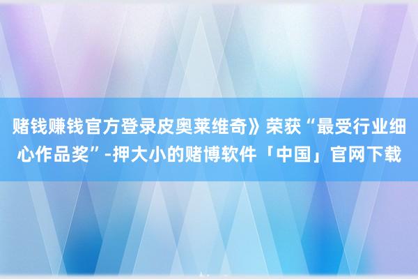 赌钱赚钱官方登录皮奥莱维奇》荣获“最受行业细心作品奖”-押大小的赌博软件「中国」官网下载