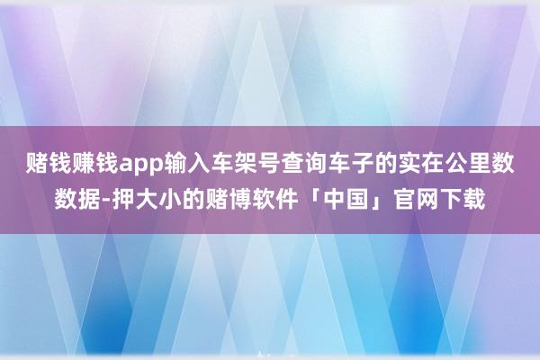 赌钱赚钱app输入车架号查询车子的实在公里数数据-押大小的赌博软件「中国」官网下载