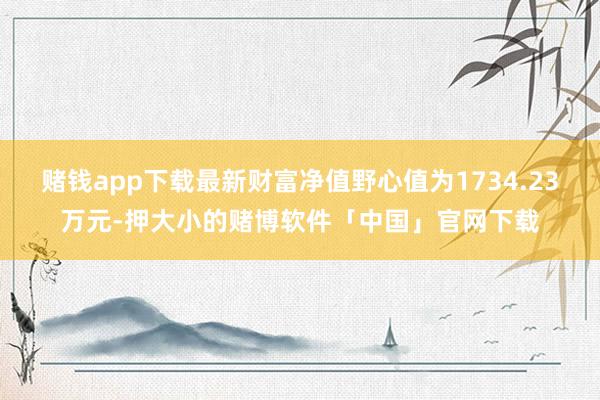 赌钱app下载最新财富净值野心值为1734.23万元-押大小的赌博软件「中国」官网下载