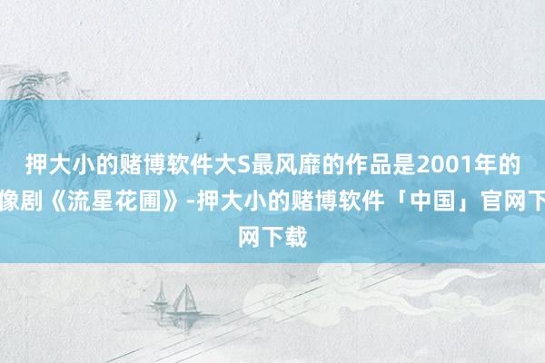 押大小的赌博软件大S最风靡的作品是2001年的偶像剧《流星花圃》-押大小的赌博软件「中国」官网下载