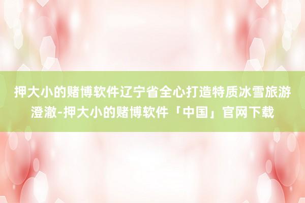 押大小的赌博软件　　辽宁省全心打造特质冰雪旅游澄澈-押大小的赌博软件「中国」官网下载