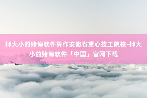 押大小的赌博软件算作安徽省重心技工院校-押大小的赌博软件「中国」官网下载