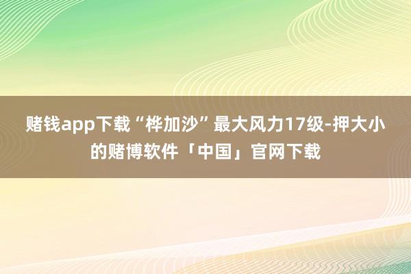 赌钱app下载“桦加沙”最大风力17级-押大小的赌博软件「中国」官网下载