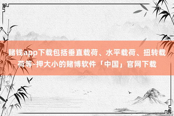 赌钱app下载包括垂直载荷、水平载荷、扭转载荷等-押大小的赌博软件「中国」官网下载