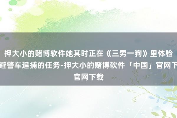 押大小的赌博软件她其时正在《三男一狗》里体验规避警车追捕的任务-押大小的赌博软件「中国」官网下载