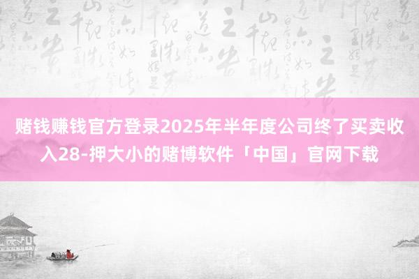 赌钱赚钱官方登录2025年半年度公司终了买卖收入28-押大小的赌博软件「中国」官网下载