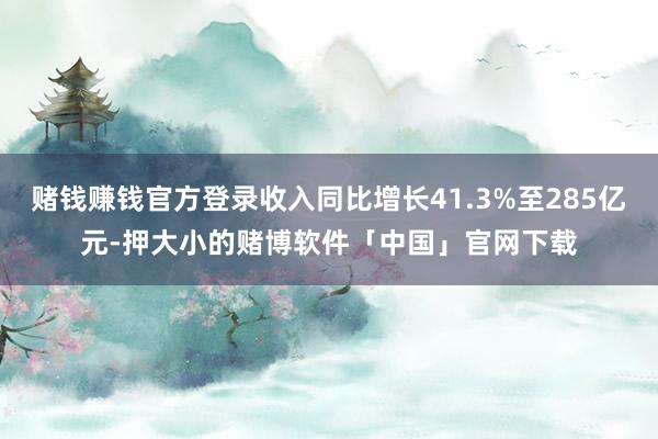 赌钱赚钱官方登录收入同比增长41.3%至285亿元-押大小的赌博软件「中国」官网下载